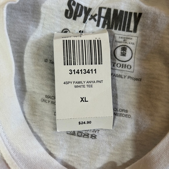 Spy X Family White and Purple Short Sleeve Tee with Anime Graphic - Picture 7 of 7